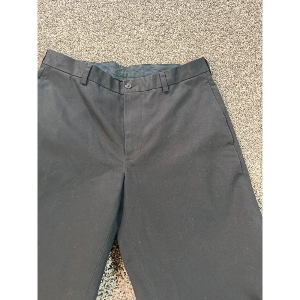 Brooks Brothers 346 Advantage Chino Clark Fit Black Cotton Pants Mens 33x30